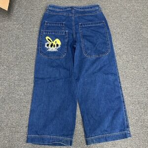 A-Lab Denim Jeans Mens 38 Blue Wide Leg Graphic Bunny A4